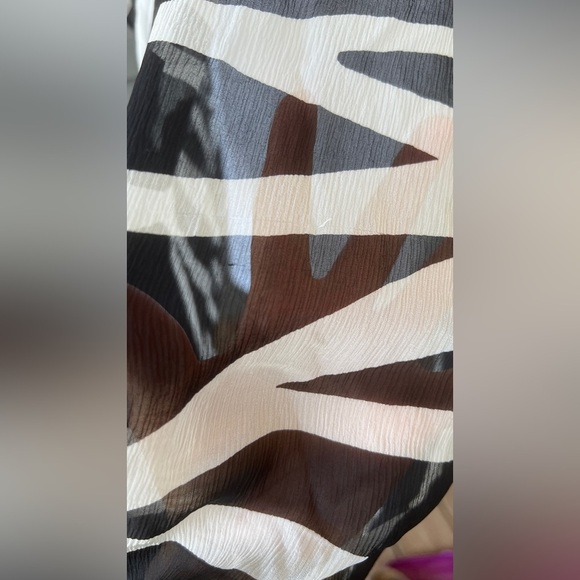 Chico’s 100 % Silk Kimono Zebra Print Open Front Cardigan Top OS - Picture 5 of 9